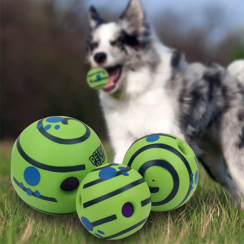 Dog Toy Wobble Wag Giggle Ball Getting Dog Attention Toy Fun Giggle Sounds When Rolled or Shaken Pets Know Best as Seen on TV