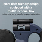 Premium 3M Retractable Double Dog Leash for Small Dogs Reflective 360 Swivel No Tangle Walking Pet Lead with LED Lights