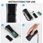 Rechargeable Ultrasonic Dog Barking Deterrent Trainer with LED Light Stop Bark Control Device for Pets Training