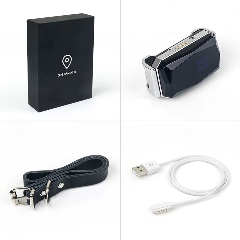 Dog Cat GPS Tracker Pets Anti-Lost Smart Locator Mobile APP Control IP67 Waterproof GPS AGPS WIFI LBS TF Card Positioning Modes