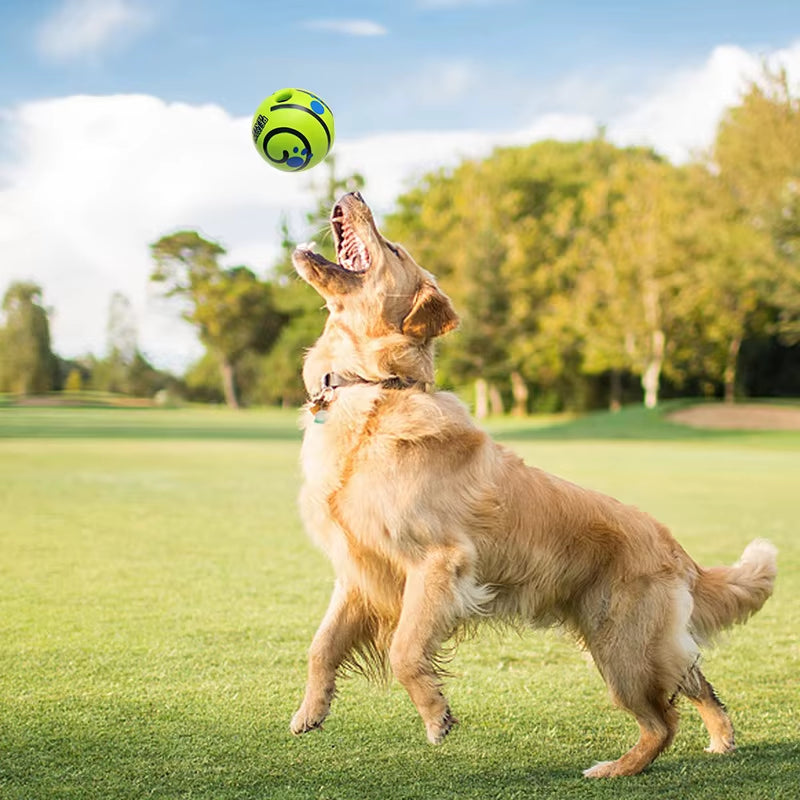 Dog Toy Wobble Wag Giggle Ball Getting Dog Attention Toy Fun Giggle Sounds When Rolled or Shaken Pets Know Best as Seen on TV